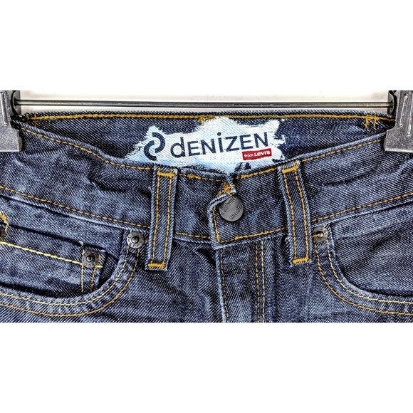 Kids Denizen Levis dark blue slim straight denim jeans 6 regular - Picture 3 of 6